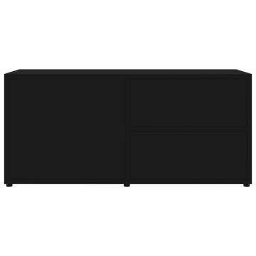 TV Cabinet Black 80x34x36 cm | Engineered Wood | Hipomarket