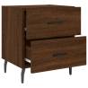 Stylish Brown Oak Bedside Cabinet - Durable & Spacious