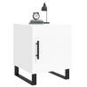 Modern White Bedside Cabinets (2 pcs) - 40x40x50 cm