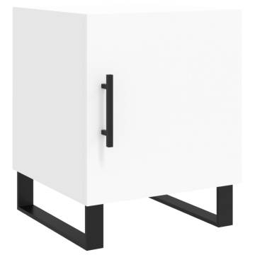 Modern White Bedside Cabinets (2 pcs) - 40x40x50 cm