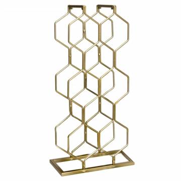 Elegant Gold Wine Rack for 8 Bottles | Home&Styling