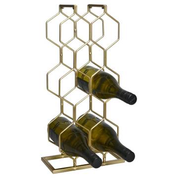 Elegant Gold Wine Rack for 8 Bottles | Home&Styling