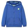 Kids' Hooded Sweatshirt with Zip Blue Melange 128 Colour blue Size 128 (7-8y) 