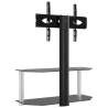 Corner TV Stand 2-Tiers for 32-70 Inch - Black & Silver