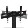 Corner TV Stand 2-Tiers for 32-70 Inch - Black & Silver