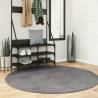 Rug HUARTE Short Pile Soft and Washable Anthracite Ø 160 cm Colour anthracite Size Ø 160 cm 