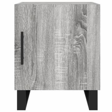 Stylish Grey Sonoma Bedside Cabinet - 40x40x50 cm