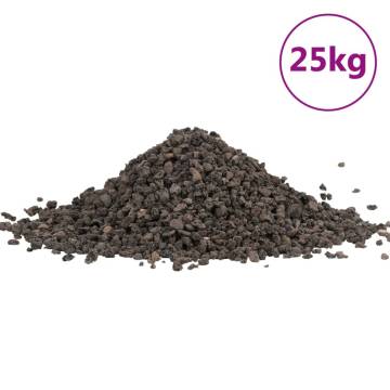 Basalt Gravel 25 kg Black 5-8 mm for Aquariums & Landscapes