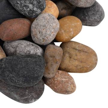 Polished Pebbles 10 kg Mixed Colour 5-8 cm - HipoMarket