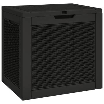 Garden Storage Box Black 55.5x43x53 cm | Durable & Stylish