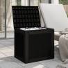 Garden Storage Box Black 55.5x43x53 cm | Durable & Stylish