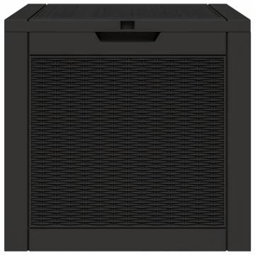 Garden Storage Box Black 55.5x43x53 cm | Durable & Stylish