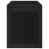 Garden Storage Box Black 55.5x43x53 cm | Durable & Stylish