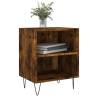 Bedside Cabinet Smoked Oak | Elegant Engineered Wood Storage