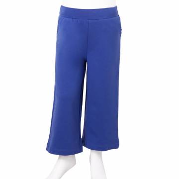 Kids' Wide Leg Pants in Cobalt Blue - Size 140 | HipoMarket