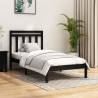 Black Solid Wood Bed Frame 75x190 cm - Small Single | HipoMarket