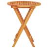 Folding Garden Table Ø60x75 cm - Solid Eucalyptus Wood