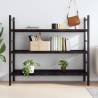 Rustic Dark Brown Wall Shelf - Solid Oak Wood | HipoMarket UK