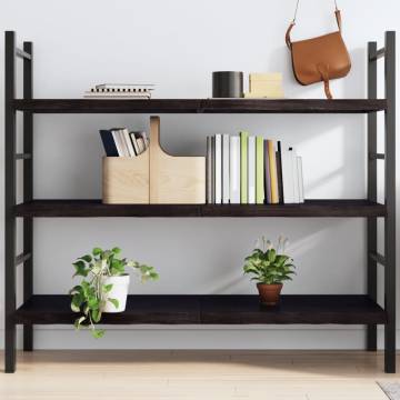 Wall Shelf Dark Brown Solid Oak - Stylish Storage Solution