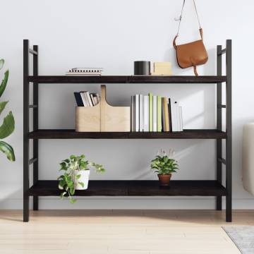 Wall Shelf Dark Brown Solid Oak - Stylish Storage Solution