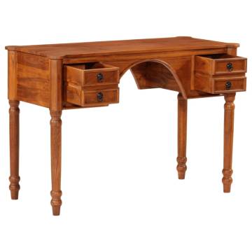 Solid Wood Acacia Desk with Drawers - Antique Design | Hipo Market