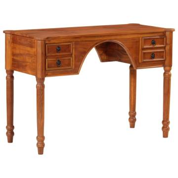 Solid Wood Acacia Desk with Drawers - Antique Design | Hipo Market