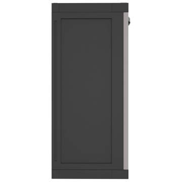 Outdoor Storage Cabinet Grey & Black 65x37x85 cm PP