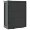 Outdoor Storage Cabinet Grey & Black 65x37x85 cm PP