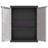 Outdoor Storage Cabinet Grey & Black 65x37x85 cm PP