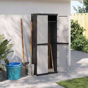 Outdoor Storage Cabinet Grey & Black - Durable & Stylish