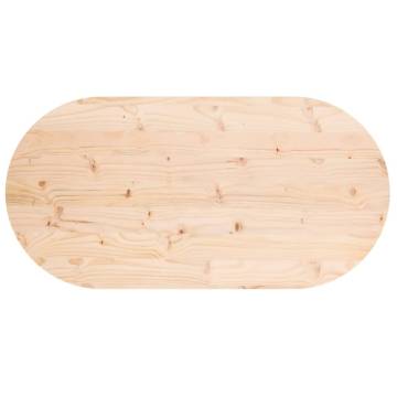 Table Top 90x45x2.5 cm Solid Wood Pine Oval - Hipomarket