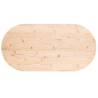 Table Top 90x45x2.5 cm Solid Wood Pine Oval - Hipomarket