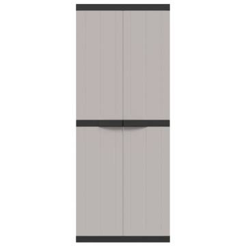 Outdoor Storage Cabinet Grey & Black - Durable & Stylish