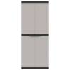 Outdoor Storage Cabinet Grey & Black - Durable & Stylish