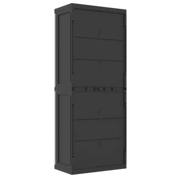 Outdoor Storage Cabinet Grey & Black - Durable & Stylish