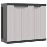 Outdoor Storage Cabinet Grey & Black 97x37x85 cm PP | HipoMarket