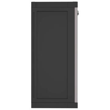 Outdoor Storage Cabinet Grey & Black 97x37x85 cm PP | HipoMarket