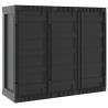 Outdoor Storage Cabinet Grey & Black 97x37x85 cm PP | HipoMarket