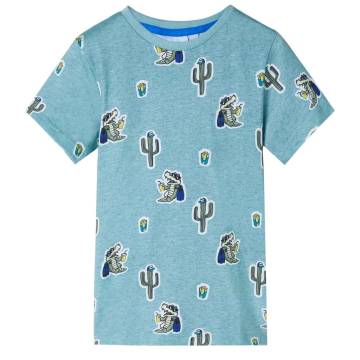 Kids' Light Green Melange T-shirt - Size 92 | Hipomarket