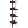 4-Tier Brown Oak Bookshelf | Space-Saving Storage Solution