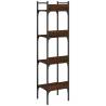 4-Tier Brown Oak Bookshelf | Space-Saving Storage Solution