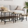 Nesting Coffee Tables 3 pcs Sonoma Oak Engineered Wood Colour sonoma oak Quantity in Package 3 