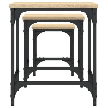 Nesting Coffee Tables 3 pcs - Sonoma Oak - Stylish & Functional