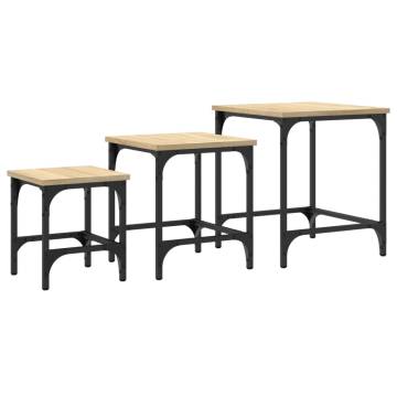 Nesting Coffee Tables 3 pcs - Sonoma Oak - Stylish & Functional