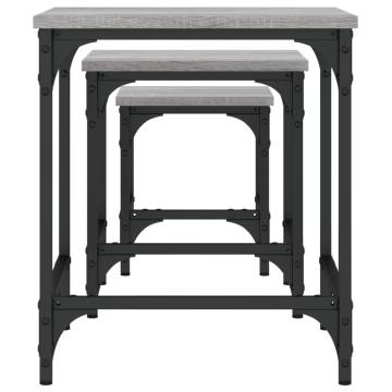 Stylish 3-Piece Grey Sonoma Nesting Coffee Tables