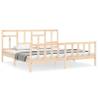 Super King Size Solid Wood Bed Frame with Headboard