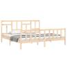 Super King Size Solid Wood Bed Frame with Headboard