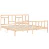 Super King Size Solid Wood Bed Frame with Headboard