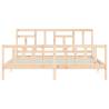 Super King Size Solid Wood Bed Frame with Headboard