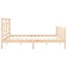 Super King Size Solid Wood Bed Frame with Headboard